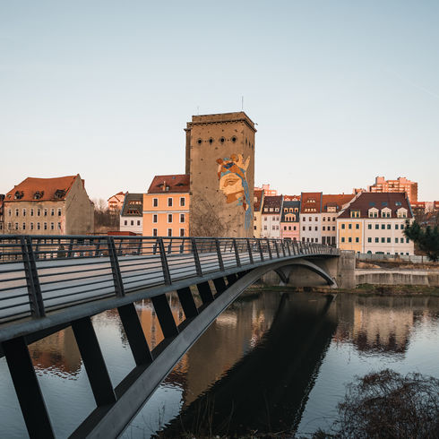 Blick über die Altstadtbrücke nach Zgorzelec