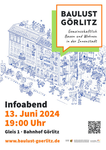 Start der Initiative Baulust.Görlitz – Auftakt am 13.06.2024 mit Infoabend im Gleis 1 / © 2024 / Marion Kempe